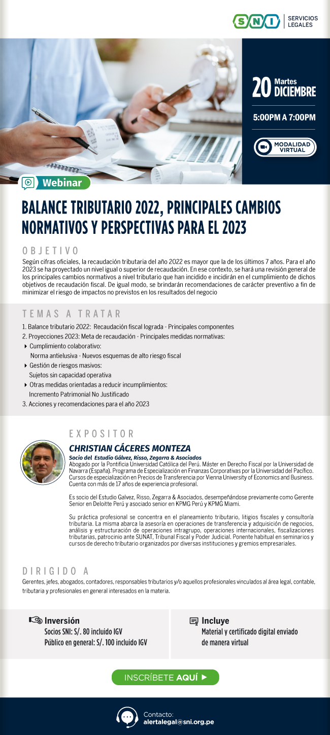 Webinar Balance Tributario 2022 Principales Cambios Normativos Y