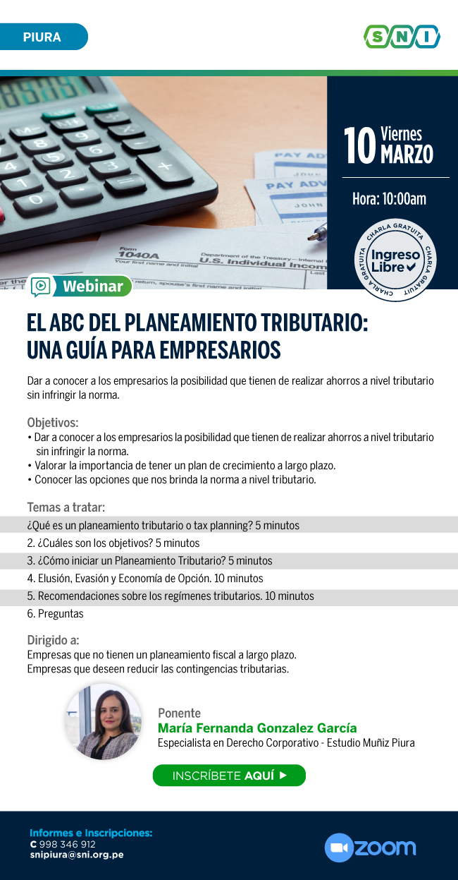 Webinar: El ABC del planeamiento tributario: Una guía para empresarios