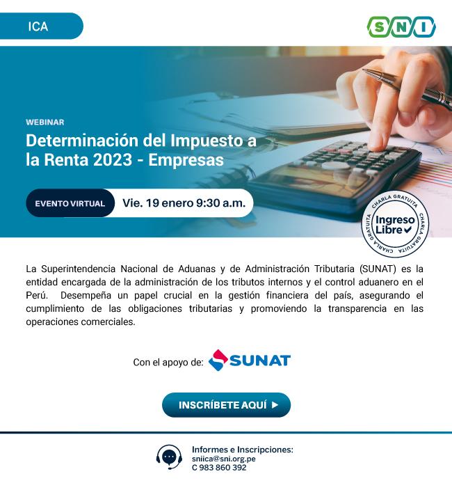 Webinar: Determinación del Impuesto a la Renta 2023 – Empresas ...